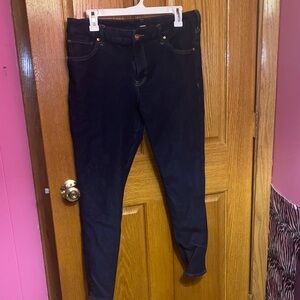 Express Skinny Mid Rise Stretch Women's Dark Jeans